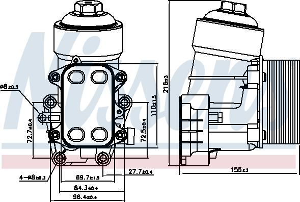 Nissens 91158 - Oil Cooler, engine oil onlydrive.pro