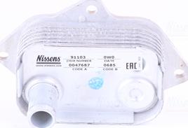Nissens 91103 - Oil Cooler, engine oil onlydrive.pro