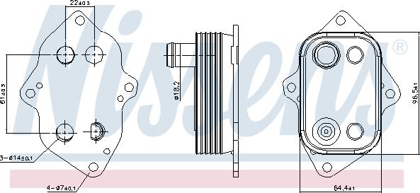 Nissens 91103 - Oil Cooler, engine oil onlydrive.pro