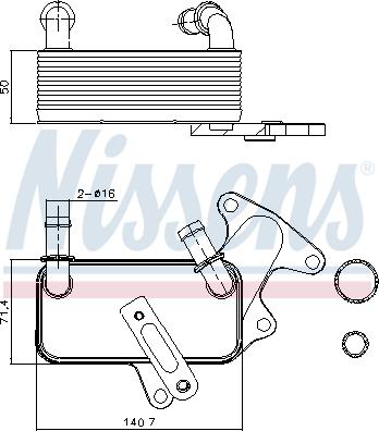 Nissens 91129 - Oil Cooler, automatic transmission onlydrive.pro