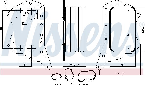 Nissens 91125 - Oil Cooler, engine oil onlydrive.pro