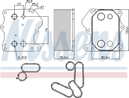 Nissens 91128 - Eļļas radiators, Motoreļļa onlydrive.pro