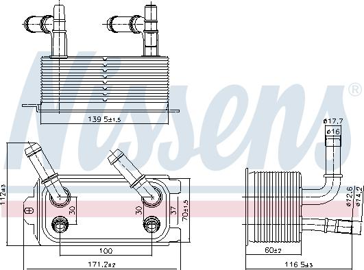 Nissens 91300 - Eļļas radiators, Motoreļļa onlydrive.pro