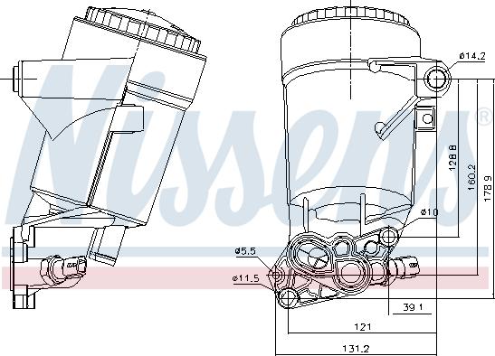 Nissens 91338 - Oil Cooler, engine oil onlydrive.pro