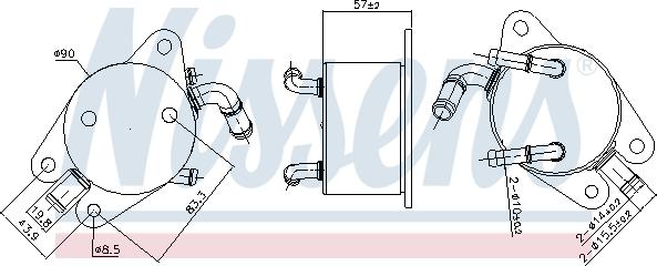 Nissens 91291 - Eļļas radiators, Motoreļļa onlydrive.pro