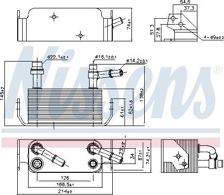 Nissens 91280 - Oil Cooler, automatic transmission onlydrive.pro