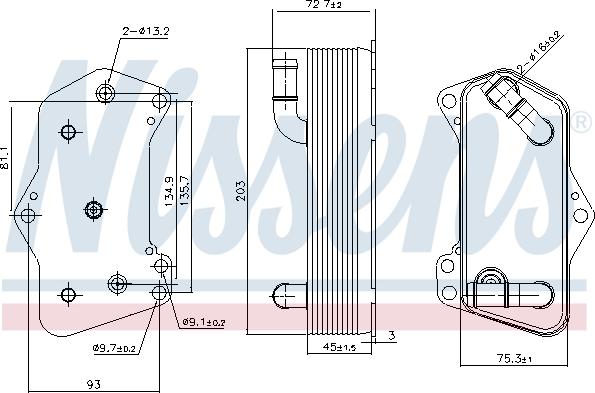 Nissens 91281 - Oil Cooler, automatic transmission onlydrive.pro