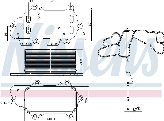 Nissens 91225 - Oil Cooler, engine oil onlydrive.pro