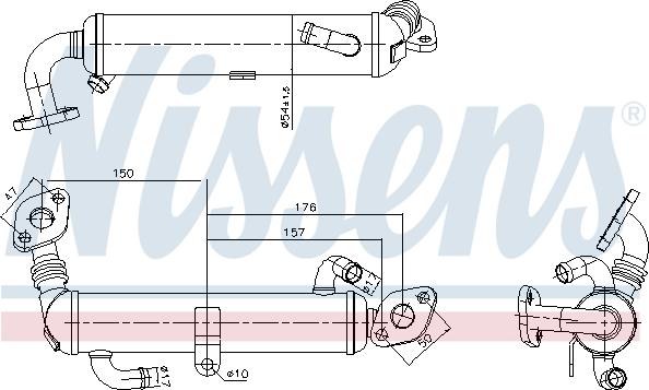 Nissens 989434 - Cooler, exhaust gas recirculation onlydrive.pro