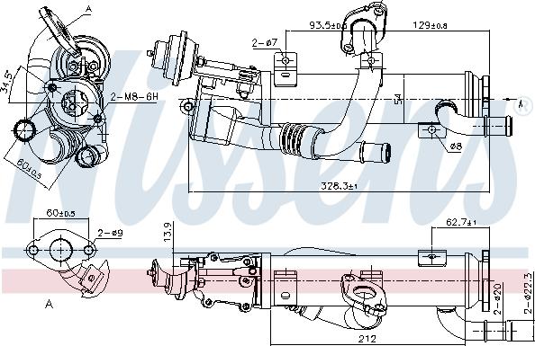 Nissens 989329 - Radiators, Izplūdes gāzu recirkulācija onlydrive.pro