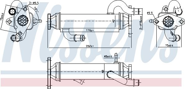 Nissens 989328 - Cooler, exhaust gas recirculation onlydrive.pro