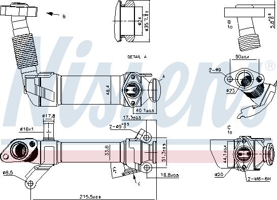 Nissens 989281 - Радиатор, рециркуляция ОГ onlydrive.pro