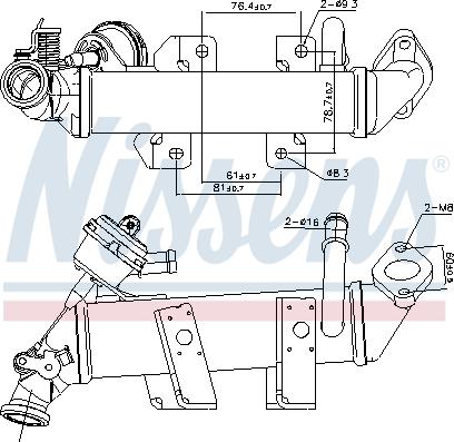 Nissens 989287 - Cooler, exhaust gas recirculation onlydrive.pro