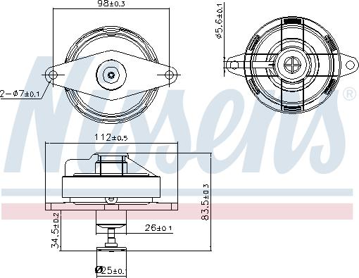 Nissens 98197 - Клапан возврата ОГ onlydrive.pro