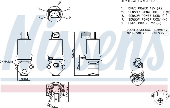 Nissens 98370 - ERG vožtuvas onlydrive.pro