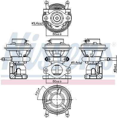 Nissens 98226 - Клапан возврата ОГ onlydrive.pro