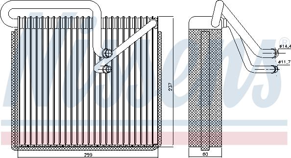 Nissens 92190 - Evaporator, air conditioning onlydrive.pro