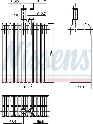 Nissens 92378 - Evaporator, air conditioning onlydrive.pro