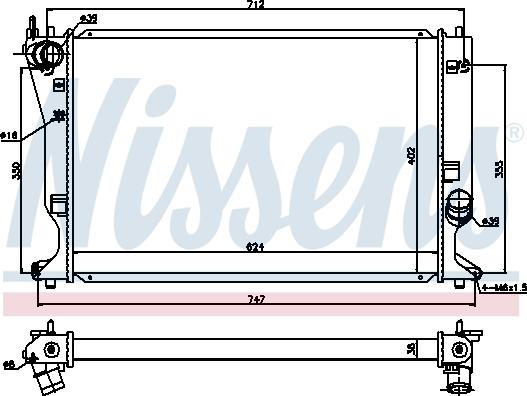 Nissens 64695 - Radiator, engine cooling onlydrive.pro