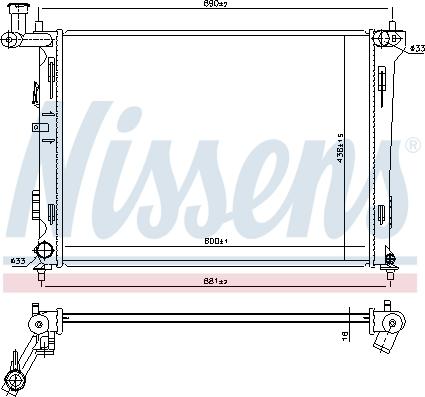 Nissens  66674 - Radiator, engine cooling onlydrive.pro