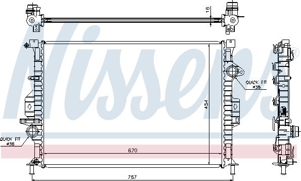 Nissens 66857 - Radiaator,mootorijahutus onlydrive.pro