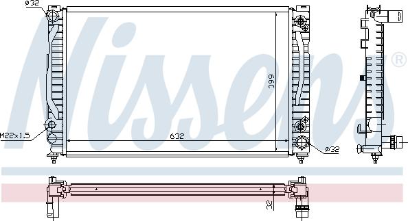 Nissens 60495 - Radiaator,mootorijahutus onlydrive.pro