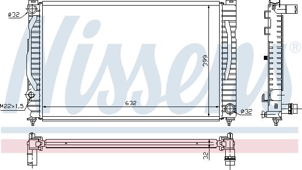 Nissens 60496 - Radiator, engine cooling onlydrive.pro