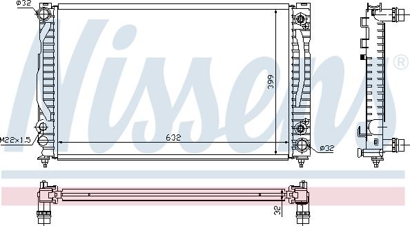 Nissens 60498 - Radiator, engine cooling onlydrive.pro