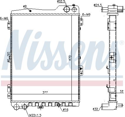 Nissens 60442 - Radiator, engine cooling onlydrive.pro