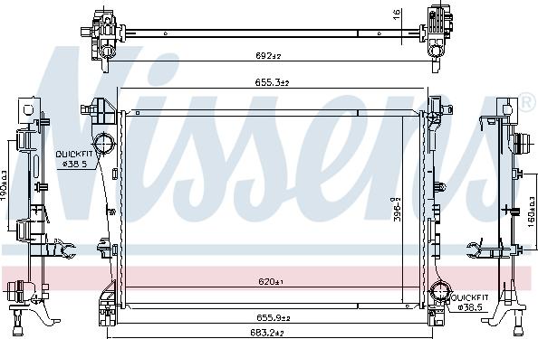 Nissens 606441 - Radiator, engine cooling onlydrive.pro