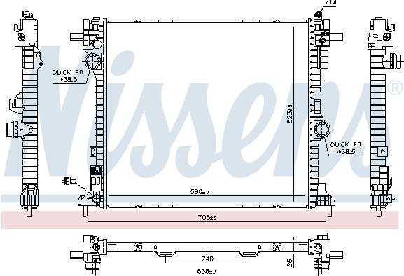 Nissens 606571 - Radiator, engine cooling onlydrive.pro