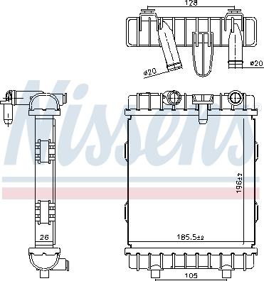 Nissens 606641 - Radiator, engine cooling onlydrive.pro