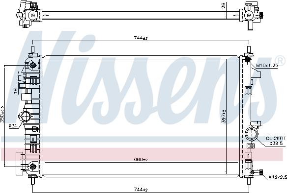 Nissens 606049 - Radiator, engine cooling onlydrive.pro