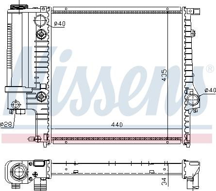 Nissens 60613A - Radiator, engine cooling onlydrive.pro