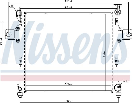 Nissens 606254 - Radiator, engine cooling onlydrive.pro