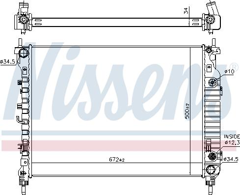 Nissens 606256 - Radiator, engine cooling onlydrive.pro