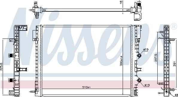 Nissens 606217 - Low Temperature Cooler, intercooler onlydrive.pro