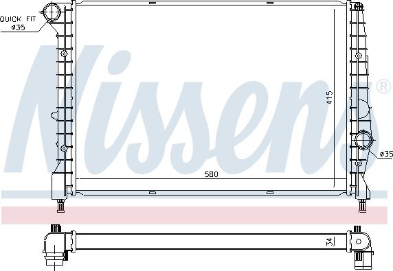 Nissens 60058 - Radiator, engine cooling onlydrive.pro