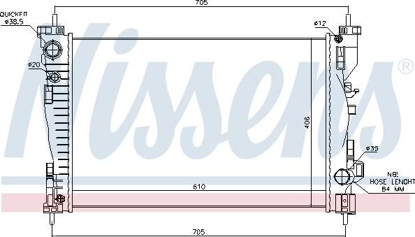 Nissens 60064 - Radiator, engine cooling onlydrive.pro