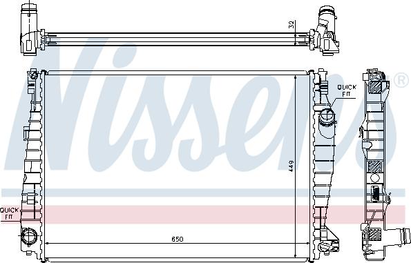 Nissens 60061 - Radiator, engine cooling onlydrive.pro