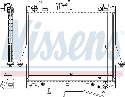 Nissens 60854 - Radiator, engine cooling onlydrive.pro