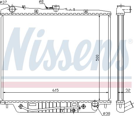 Nissens 60852 - Radiator, engine cooling onlydrive.pro