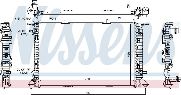 Nissens 60321 - Radiators, Motora dzesēšanas sistēma onlydrive.pro