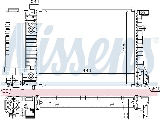 Nissens 60703A - Radiator, engine cooling onlydrive.pro