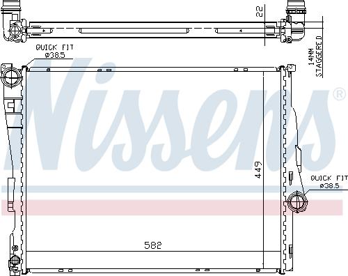 Nissens 60784A - Радиатор, охлаждение двигателя onlydrive.pro