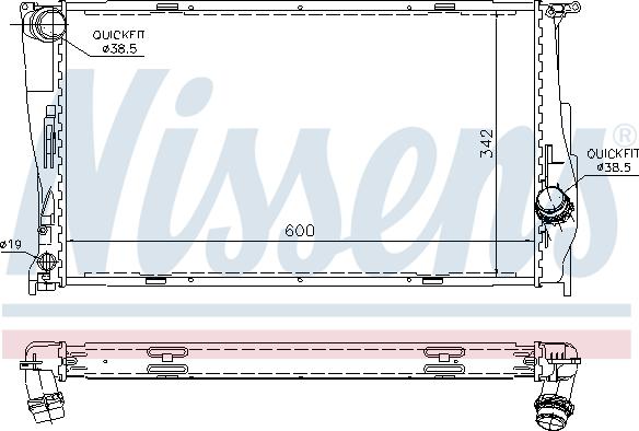 Nissens 60785A - Radiators, Motora dzesēšanas sistēma onlydrive.pro