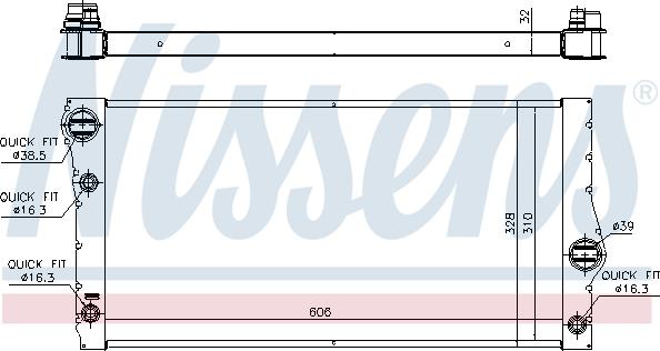 Nissens 60775 - Jäähdytin,moottorin jäähdytys onlydrive.pro