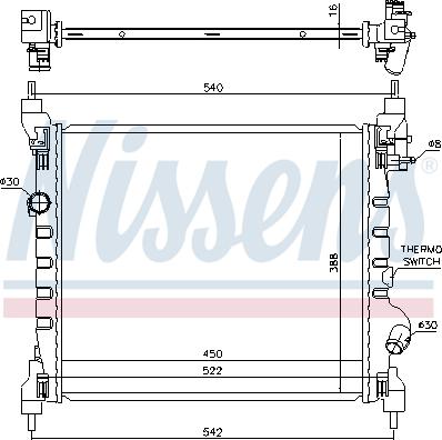 Nissens 61689 - Radiator, engine cooling onlydrive.pro