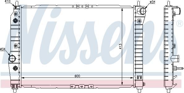 Nissens  61637 - Radiator, engine cooling onlydrive.pro