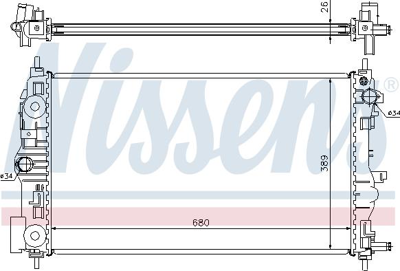 Nissens 61676 - Jäähdytin,moottorin jäähdytys onlydrive.pro